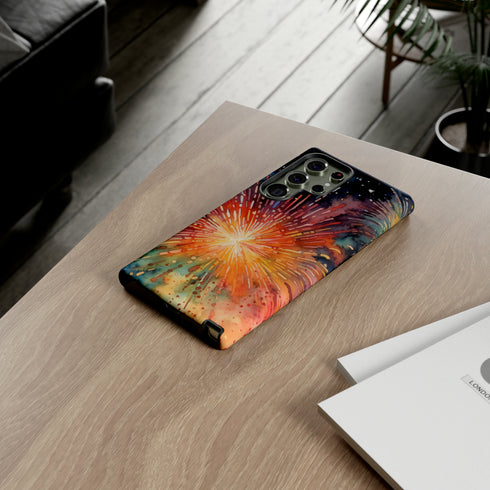 Summer Fireworks in Watercolor - Impact Resistant Phone Case